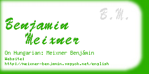benjamin meixner business card